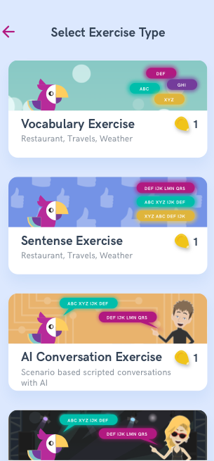 App features screenshots